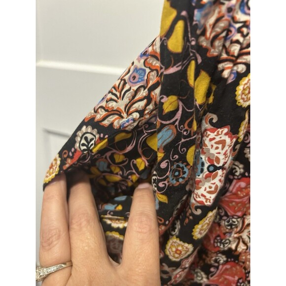 Band Of Gypsies Black Floral Strappy Bustier Cotton Minidress Size Medium Casual - Picture 3 of 6